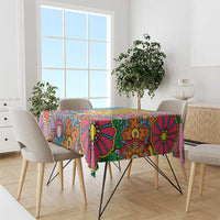 Hippie Peace Love Tablecloth Colorful Style - Wonder Print Shop
