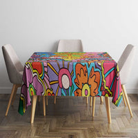 Hippie Peace Love Tablecloth Colorful Style - Wonder Print Shop