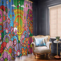 Hippie Peace Love Window Curtain Colorful Style - Wonder Print Shop