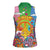 Hippie Peace Love Women Sleeveless Polo Shirt Colorful Style - Wonder Print Shop