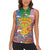 Hippie Peace Love Women Sleeveless Polo Shirt Colorful Style - Wonder Print Shop