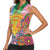 Hippie Peace Love Women Sleeveless Polo Shirt Colorful Style - Wonder Print Shop