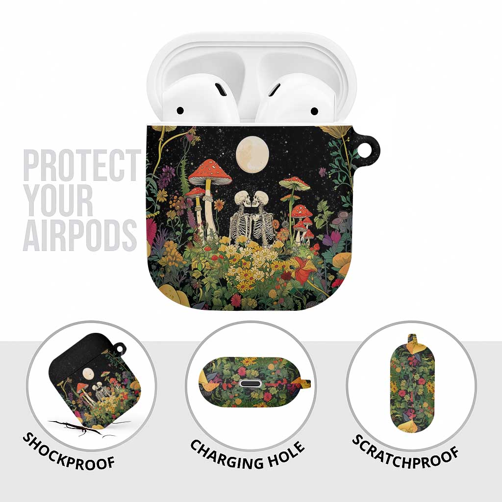 Skeleton Lovers AirPods Case Hippie Gothic Aesthetic - Wonder Print Shop