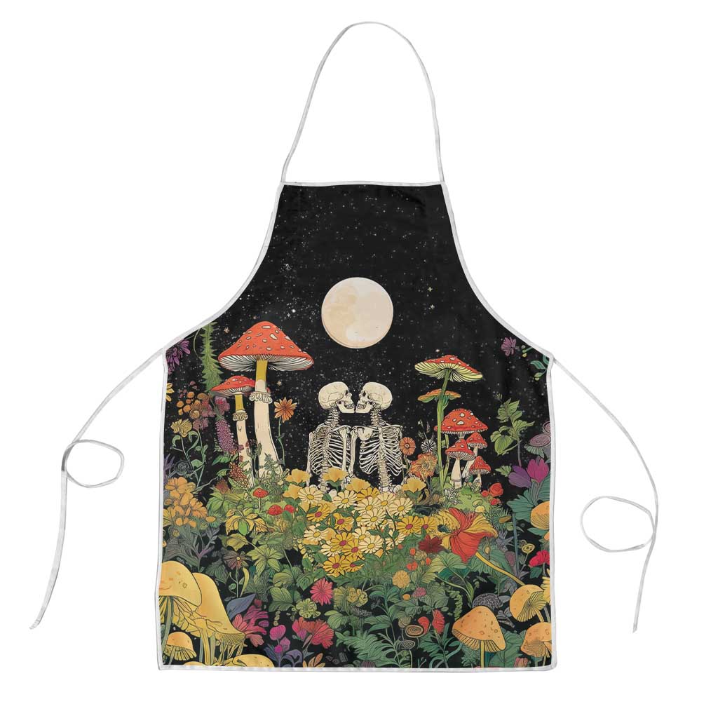 Skeleton Lovers Apron Hippie Gothic Aesthetic - Wonder Print Shop