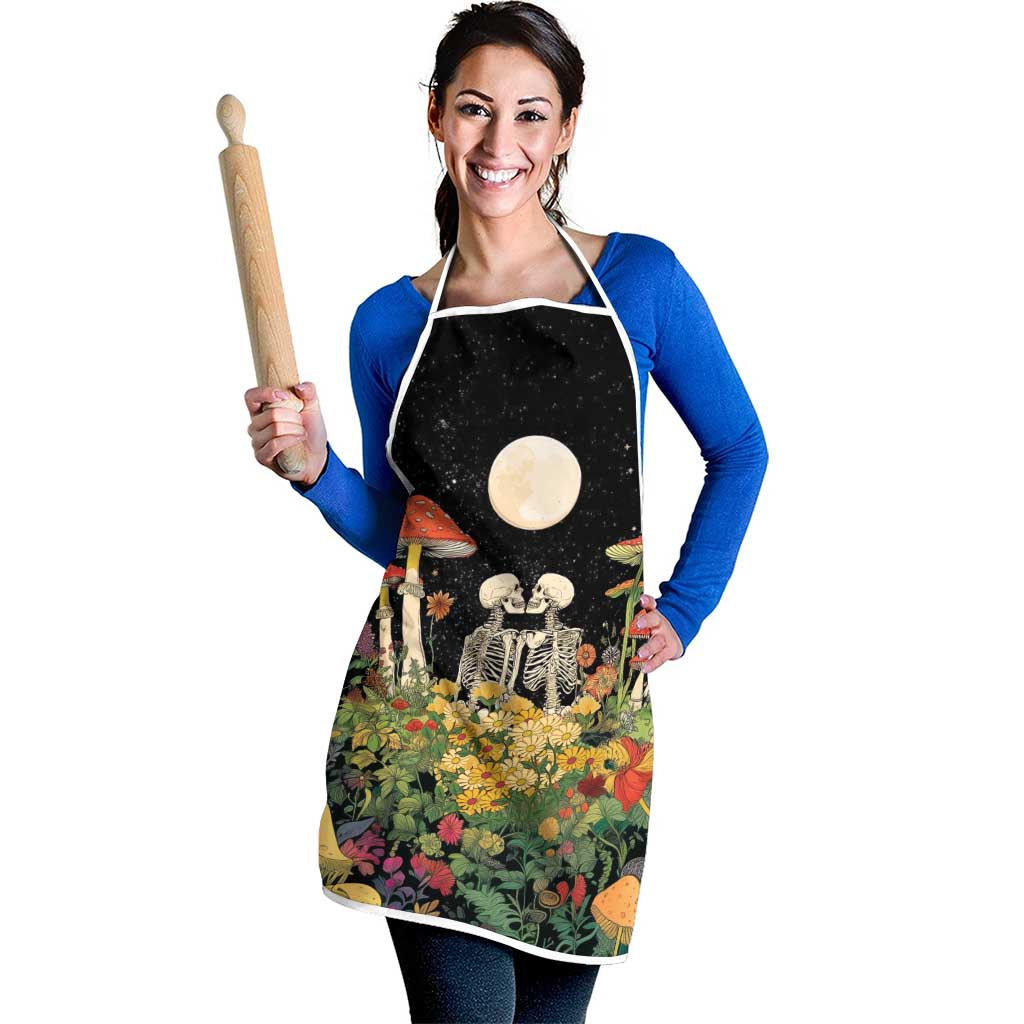 Skeleton Lovers Apron Hippie Gothic Aesthetic - Wonder Print Shop