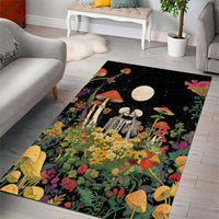 Skeleton Lovers Area Rug Hippie Gothic Aesthetic - Wonder Print Shop