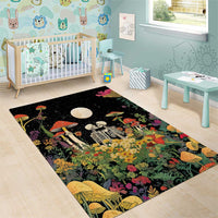 Skeleton Lovers Area Rug Hippie Gothic Aesthetic - Wonder Print Shop
