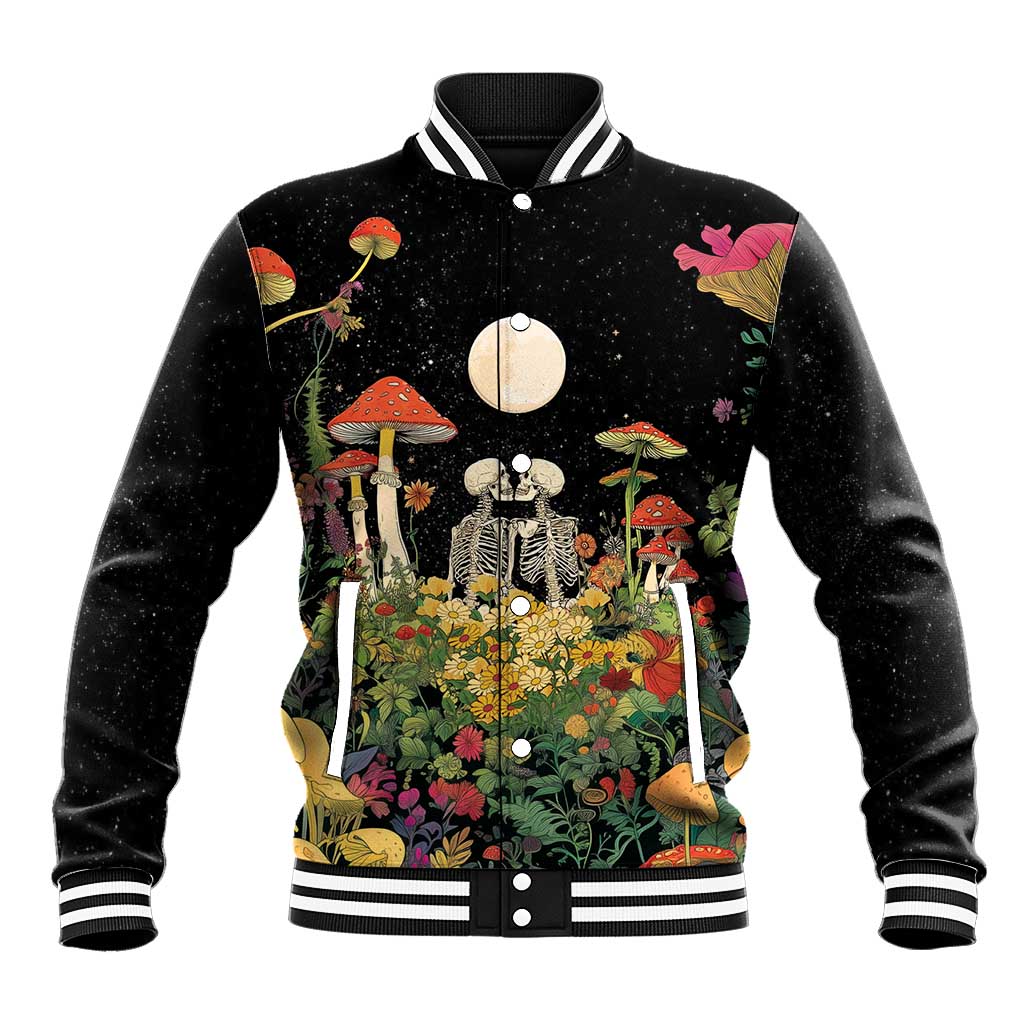 Skeleton Lovers Baseball Jacket Hippie Gothic Aesthetic - Wonder Print Shop