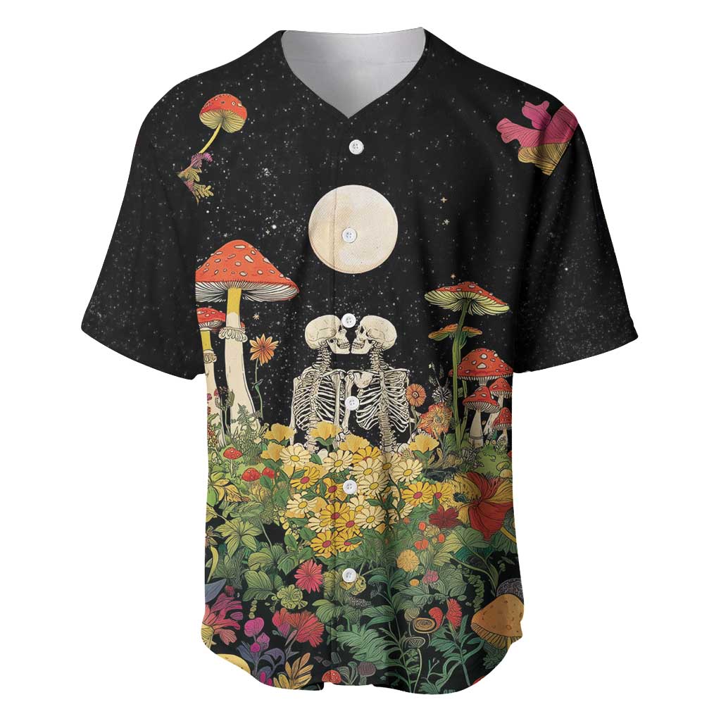 Skeleton Lovers Baseball Jersey Hippie Gothic Aesthetic - Wonder Print Shop