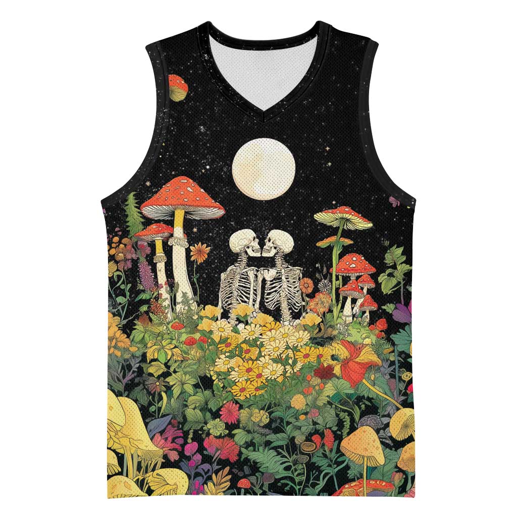 Skeleton Lovers Basketball Jersey Hippie Gothic Aesthetic - Wonder Print Shop