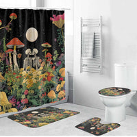 Skeleton Lovers Bathroom Set Hippie Gothic Aesthetic - Wonder Print Shop