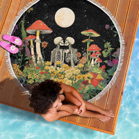 Skeleton Lovers Beach Blanket Hippie Gothic Aesthetic - Wonder Print Shop
