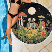 Skeleton Lovers Beach Blanket Hippie Gothic Aesthetic - Wonder Print Shop