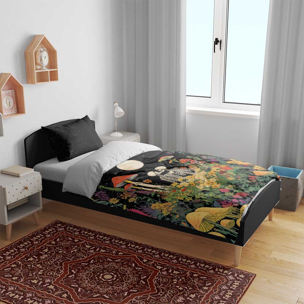 Skeleton Lovers Bedding Set Hippie Gothic Aesthetic - Wonder Print Shop