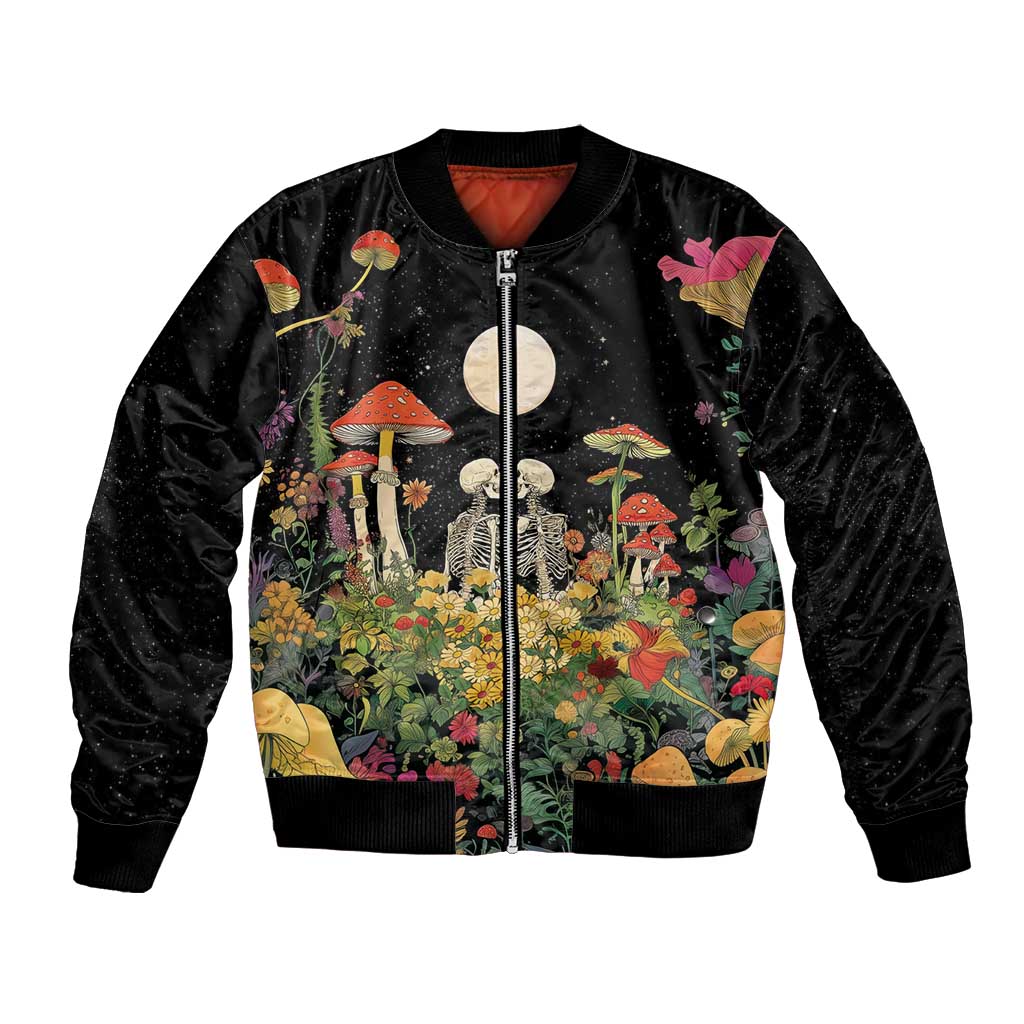 Skeleton Lovers Bomber Jacket Hippie Gothic Aesthetic - Wonder Print Shop
