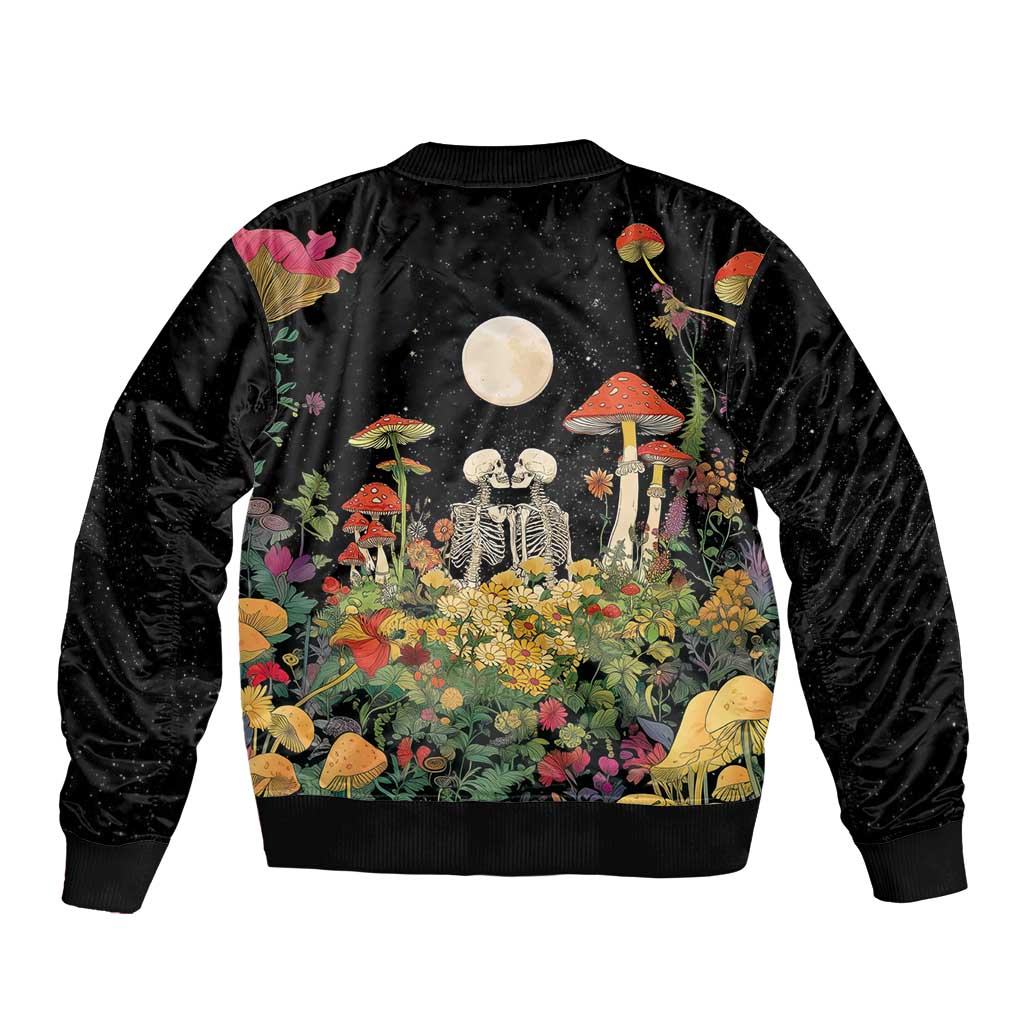 Skeleton Lovers Bomber Jacket Hippie Gothic Aesthetic - Wonder Print Shop