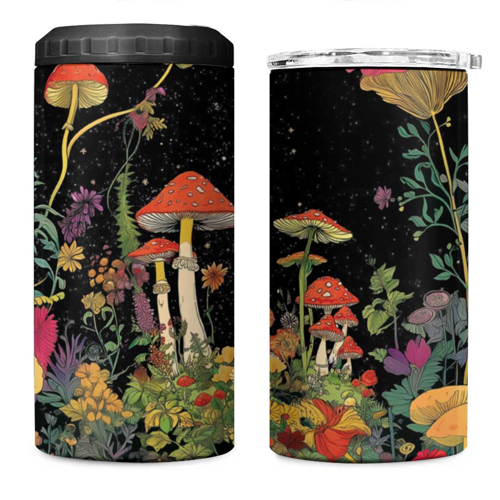 Skeleton Lovers 4 in 1 Can Cooler Tumbler Hippie Gothic Aesthetic - Wonder Print Shop
