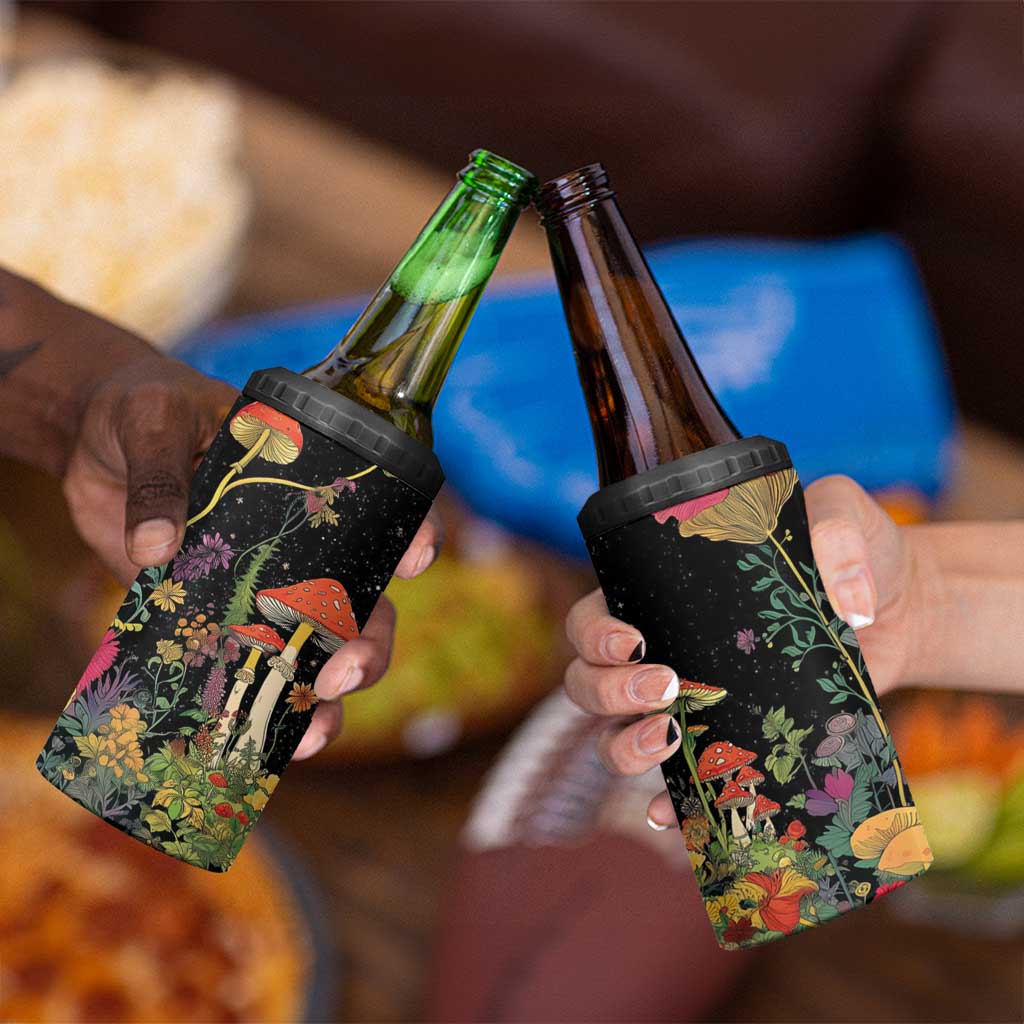 Skeleton Lovers 4 in 1 Can Cooler Tumbler Hippie Gothic Aesthetic - Wonder Print Shop