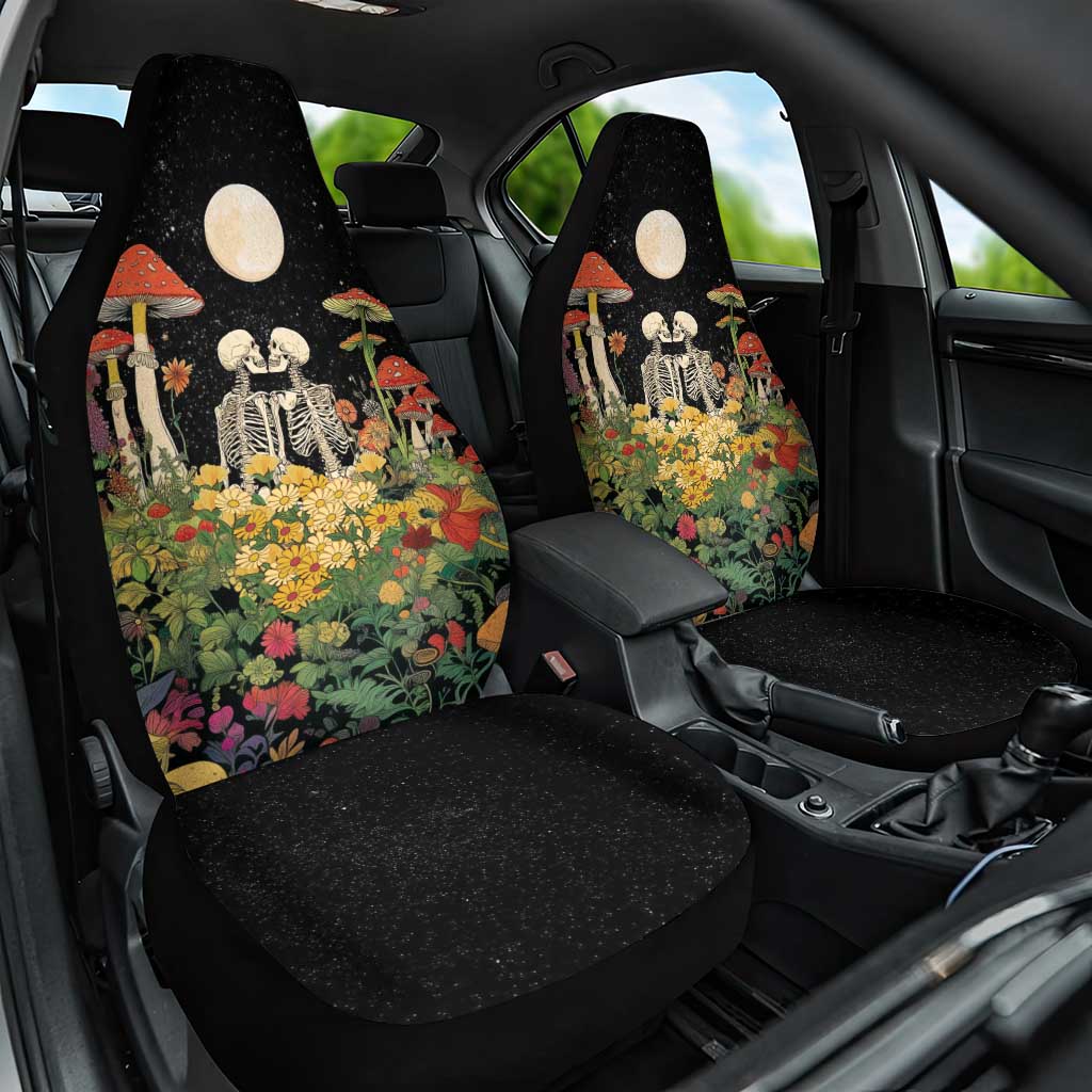 Skeleton Lovers Car Seat Cover Hippie Gothic Aesthetic - Wonder Print Shop