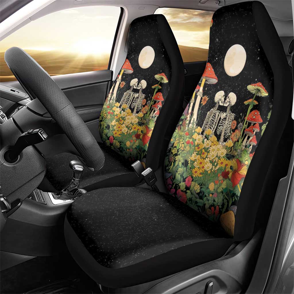 Skeleton Lovers Car Seat Cover Hippie Gothic Aesthetic - Wonder Print Shop