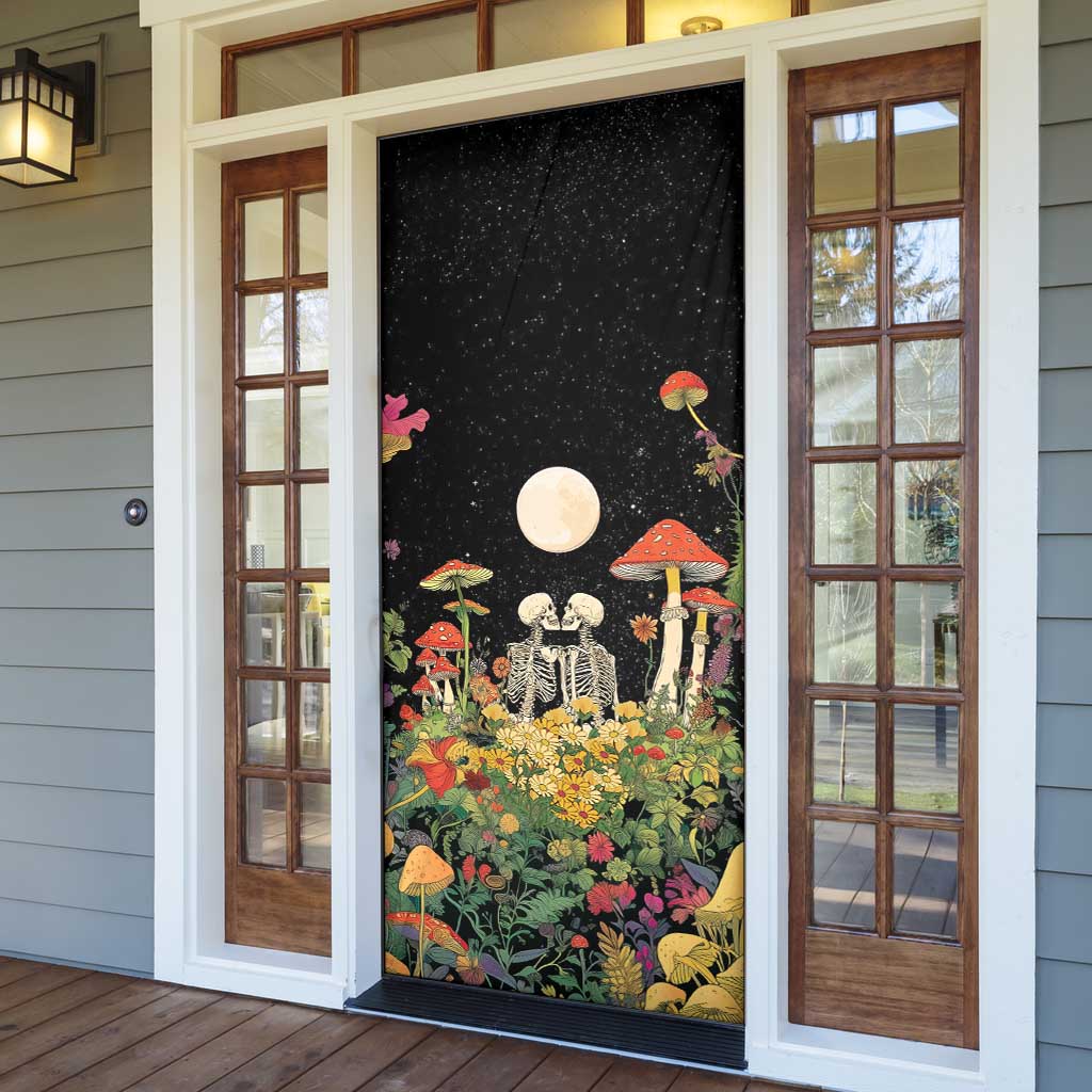 Skeleton Lovers Door Cover Hippie Gothic Aesthetic - Wonder Print Shop