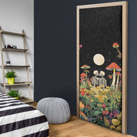 Skeleton Lovers Door Cover Hippie Gothic Aesthetic - Wonder Print Shop