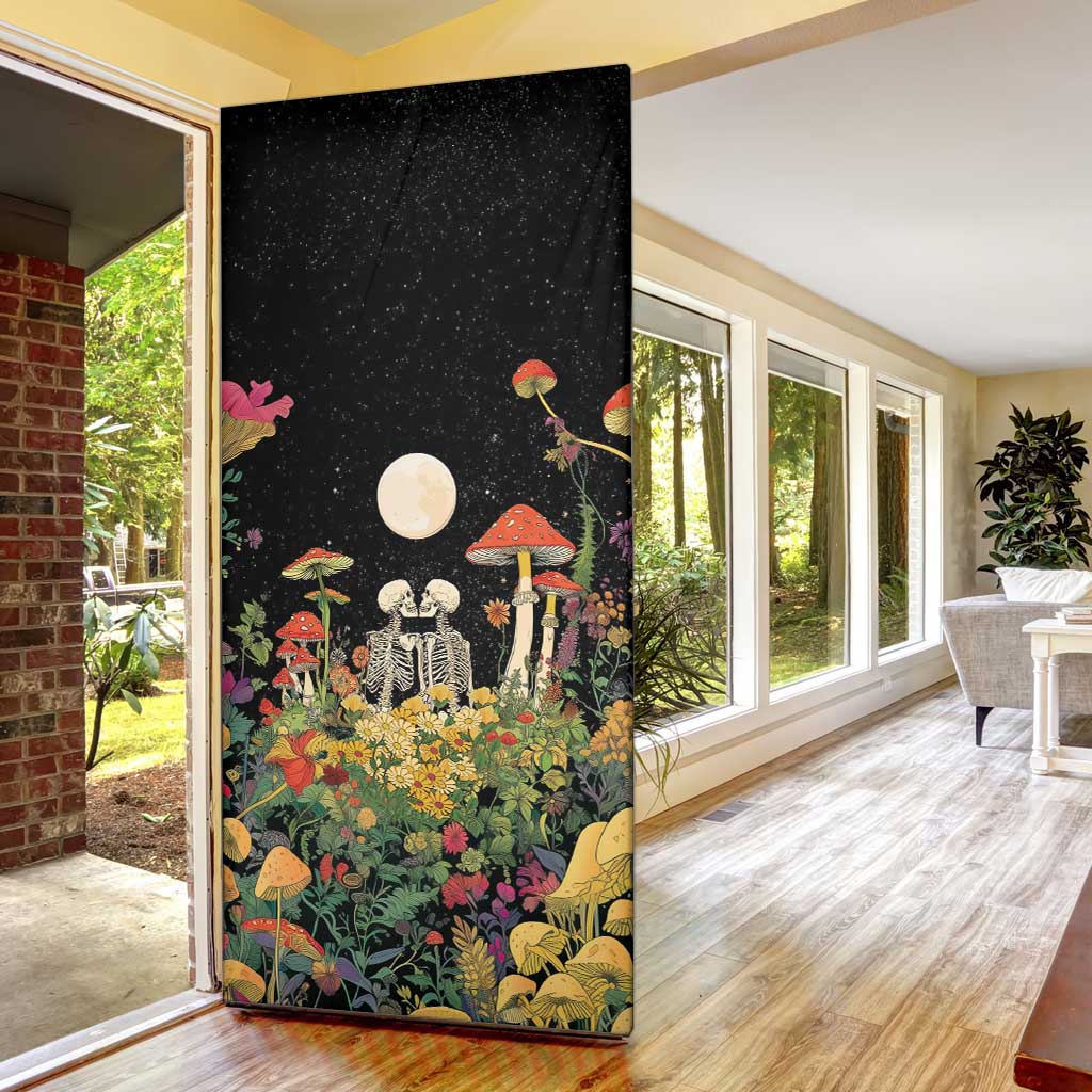 Skeleton Lovers Door Cover Hippie Gothic Aesthetic - Wonder Print Shop