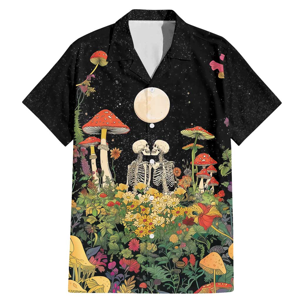 Skeleton Lovers Family Matching Mermaid Dress and Hawaiian Shirt Hippie Gothic Aesthetic - Wonder Print Shop