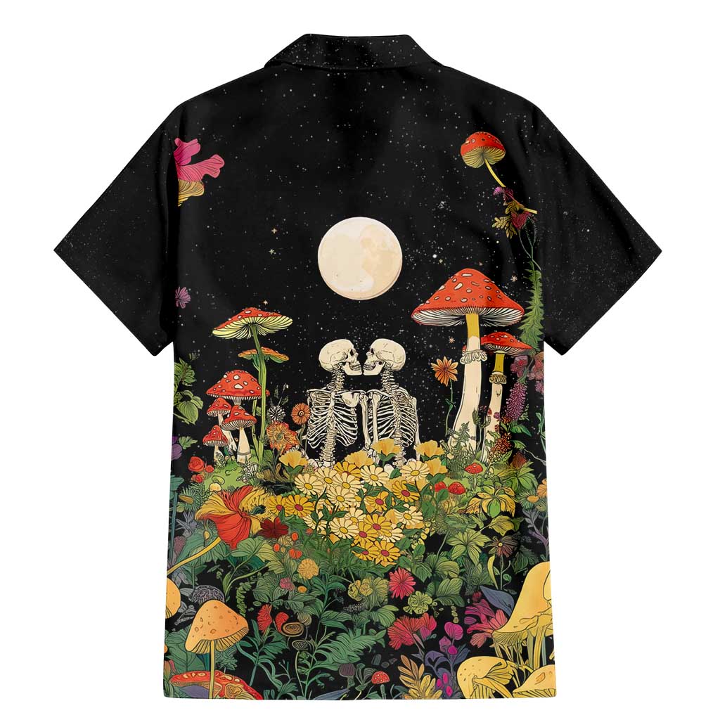 Skeleton Lovers Family Matching Mermaid Dress and Hawaiian Shirt Hippie Gothic Aesthetic - Wonder Print Shop