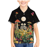 Skeleton Lovers Family Matching Mermaid Dress and Hawaiian Shirt Hippie Gothic Aesthetic - Wonder Print Shop