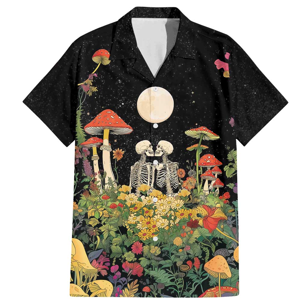 Skeleton Lovers Family Matching Summer Maxi Dress and Hawaiian Shirt Hippie Gothic Aesthetic - Wonder Print Shop