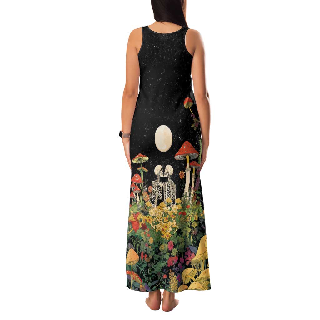 Skeleton Lovers Family Matching Tank Maxi Dress and Hawaiian Shirt Hippie Gothic Aesthetic - Wonder Print Shop
