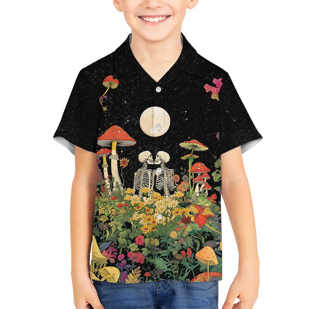 Skeleton Lovers Family Matching Tank Maxi Dress and Hawaiian Shirt Hippie Gothic Aesthetic - Wonder Print Shop