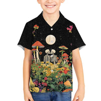 Skeleton Lovers Family Matching Tank Maxi Dress and Hawaiian Shirt Hippie Gothic Aesthetic - Wonder Print Shop