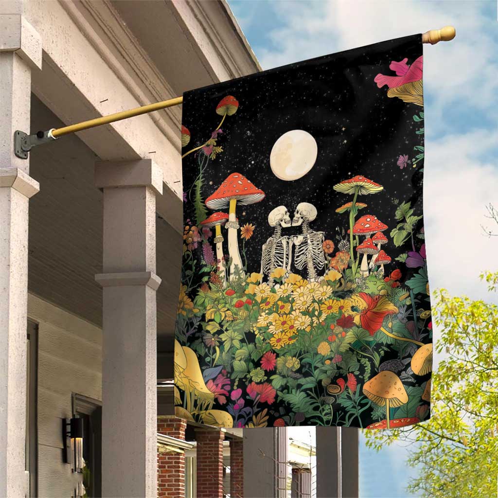 Skeleton Lovers Garden Flag Hippie Gothic Aesthetic - Wonder Print Shop