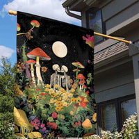 Skeleton Lovers Garden Flag Hippie Gothic Aesthetic - Wonder Print Shop