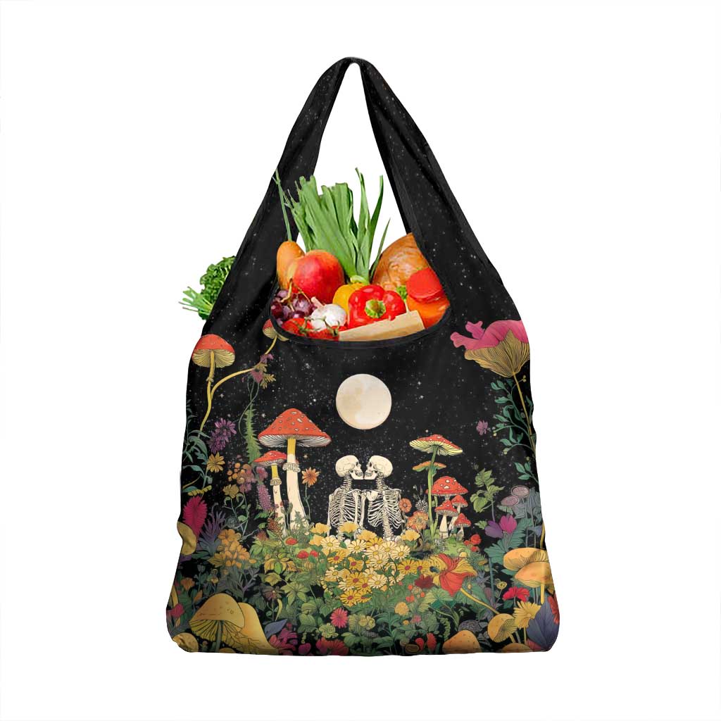 Skeleton Lovers Grocery Bag Hippie Gothic Aesthetic - Wonder Print Shop
