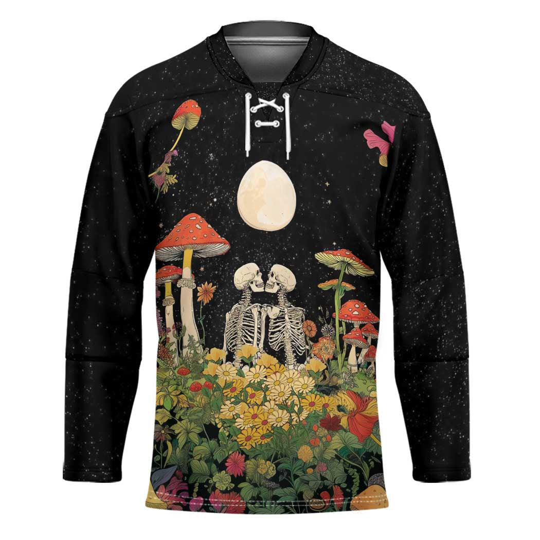 Skeleton Lovers Hockey Jersey Hippie Gothic Aesthetic - Wonder Print Shop