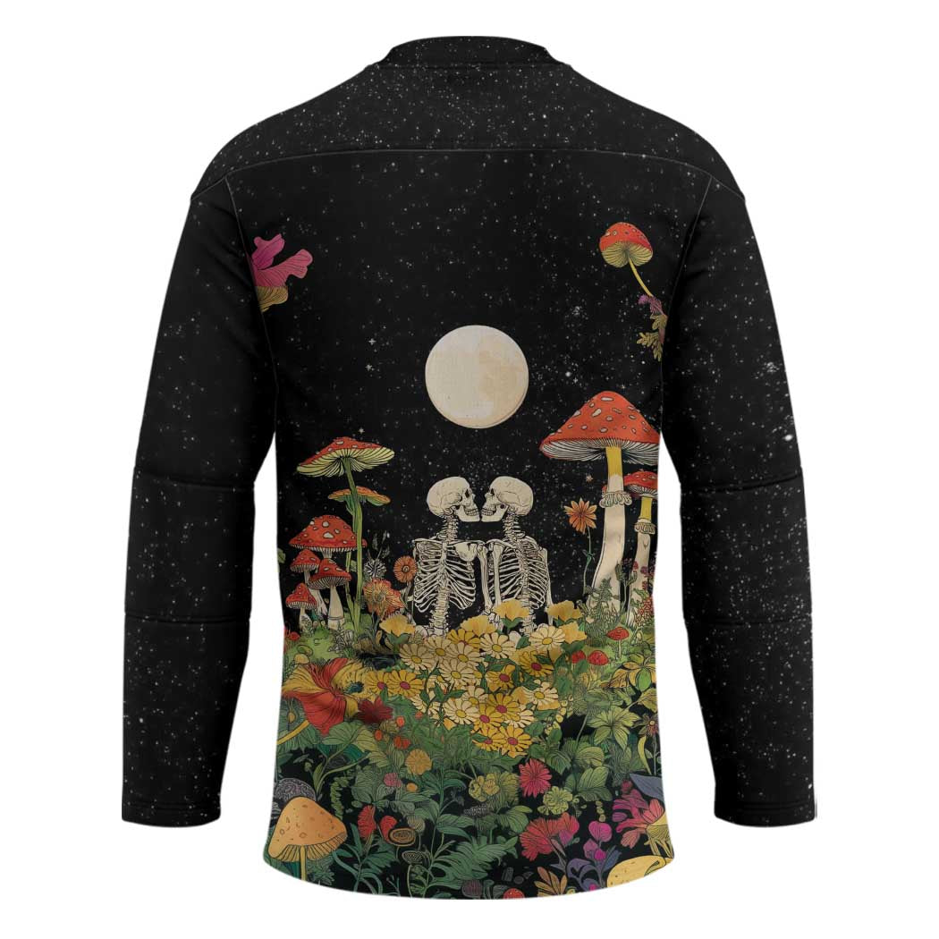 Skeleton Lovers Hockey Jersey Hippie Gothic Aesthetic - Wonder Print Shop