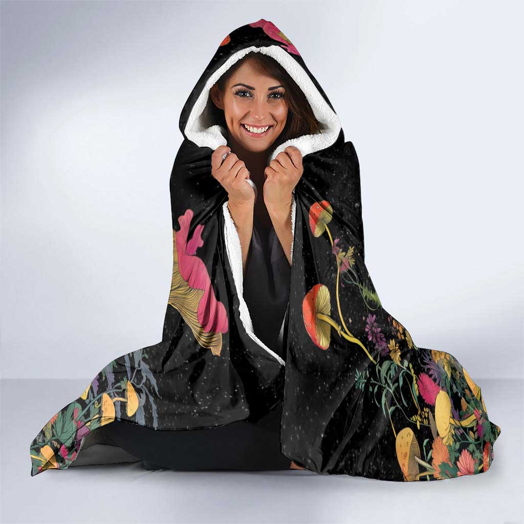 Skeleton Lovers Hooded Blanket Hippie Gothic Aesthetic - Wonder Print Shop