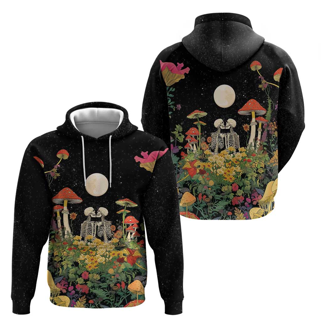 Skeleton Lovers Hoodie Hippie Gothic Aesthetic - Wonder Print Shop