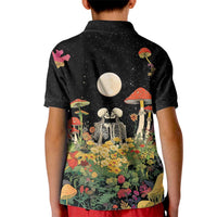 Skeleton Lovers Kid Polo Shirt Hippie Gothic Aesthetic - Wonder Print Shop