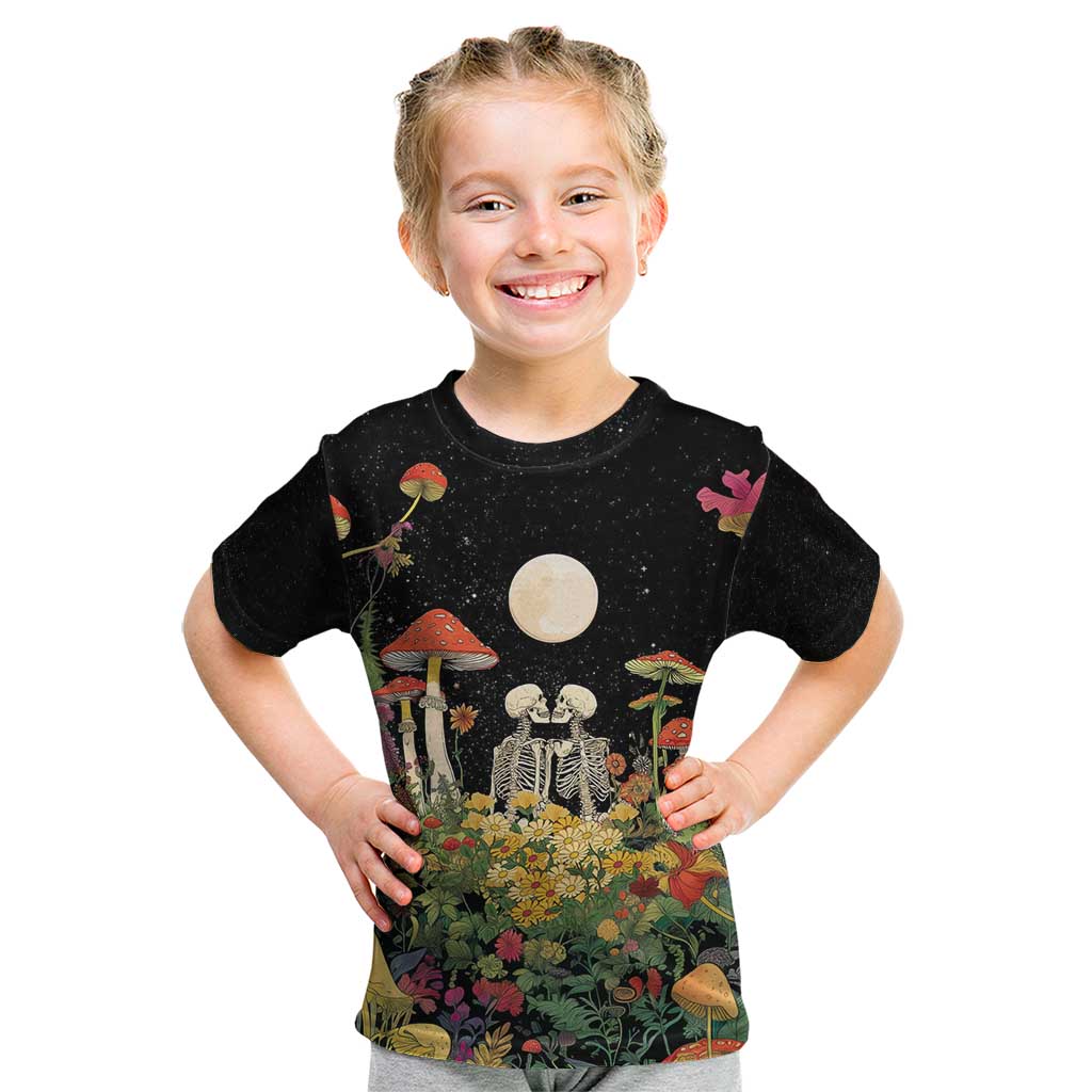 Skeleton Lovers Kid T Shirt Hippie Gothic Aesthetic - Wonder Print Shop