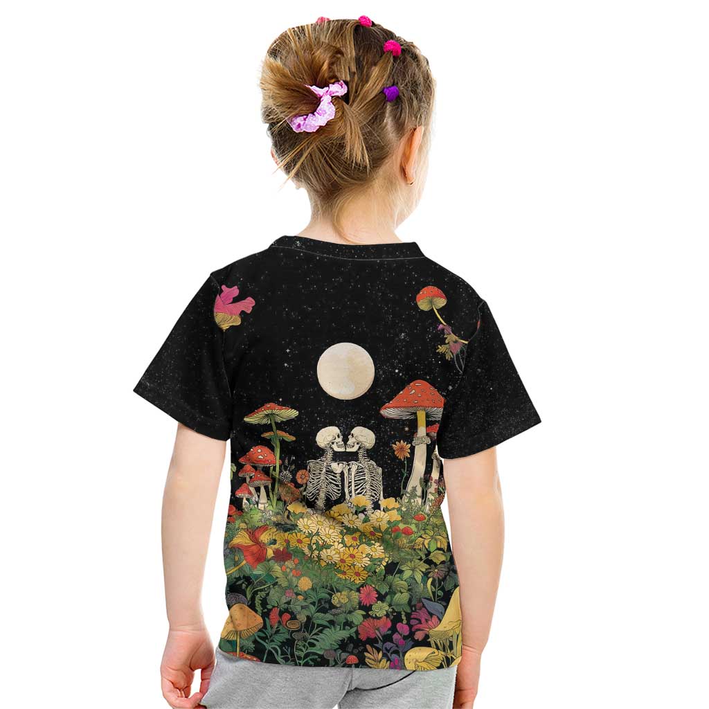 Skeleton Lovers Kid T Shirt Hippie Gothic Aesthetic - Wonder Print Shop
