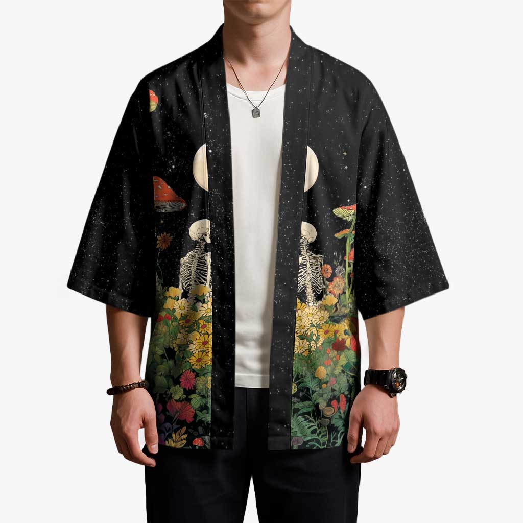 Skeleton Lovers Kimono Hippie Gothic Aesthetic - Wonder Print Shop