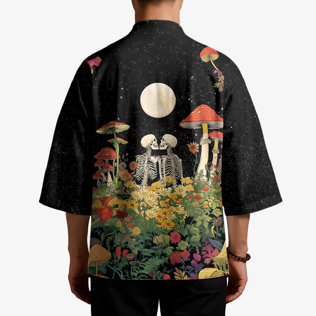 Skeleton Lovers Kimono Hippie Gothic Aesthetic - Wonder Print Shop