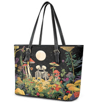 Skeleton Lovers Leather Tote Bag Hippie Gothic Aesthetic - Wonder Print Shop