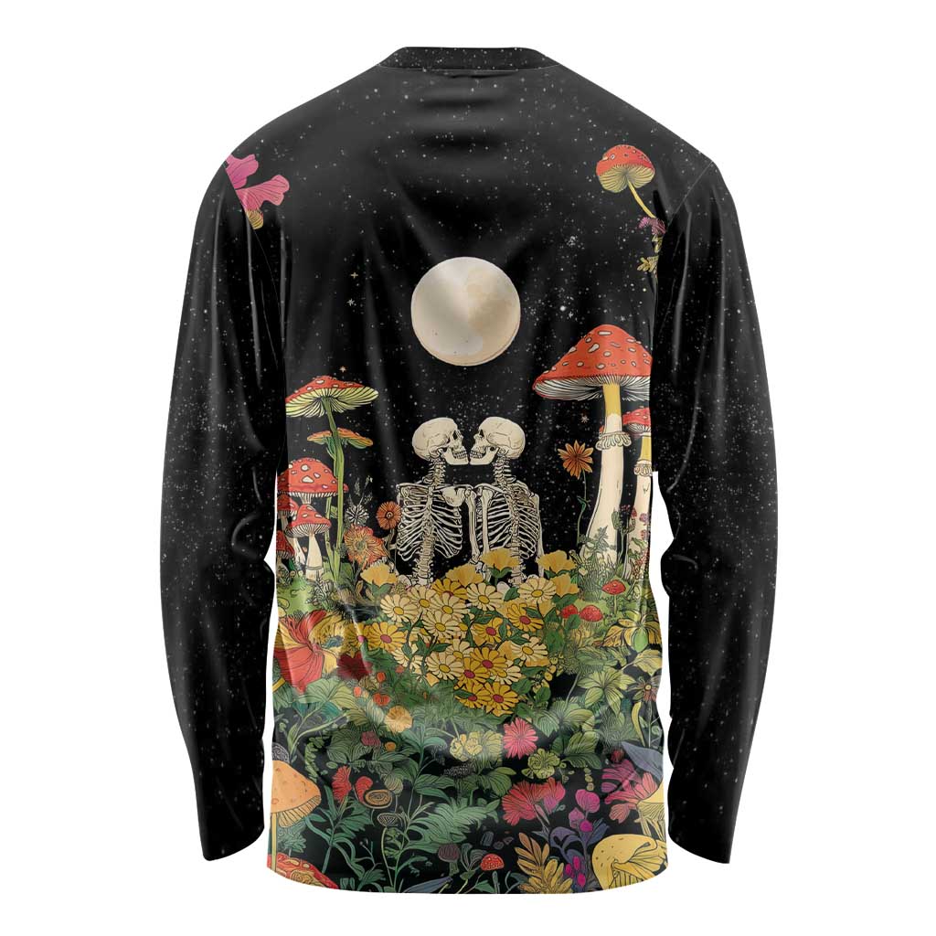 Skeleton Lovers Long Sleeve Shirt Hippie Gothic Aesthetic - Wonder Print Shop