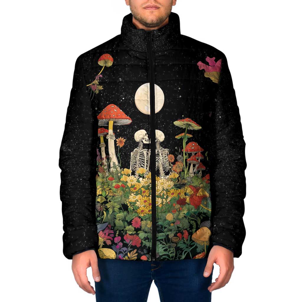 Skeleton Lovers Padded Jacket Hippie Gothic Aesthetic - Wonder Print Shop