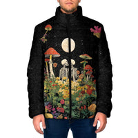 Skeleton Lovers Padded Jacket Hippie Gothic Aesthetic - Wonder Print Shop